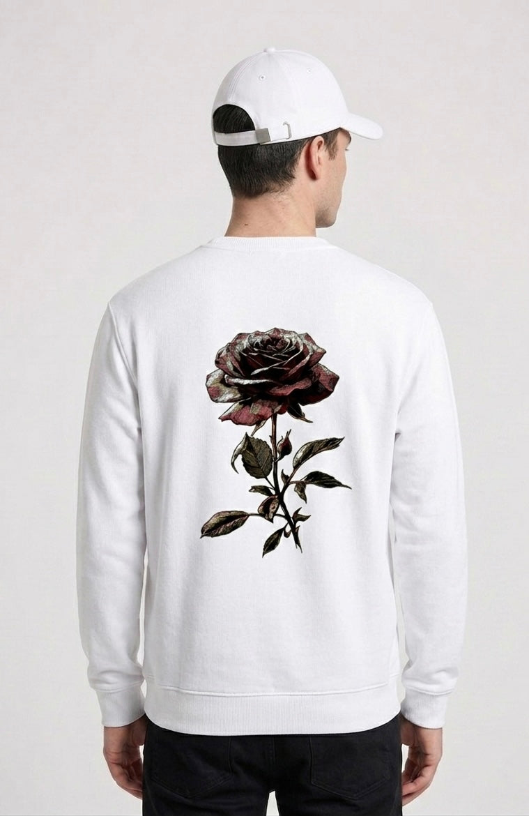 Rose white sweatshirt