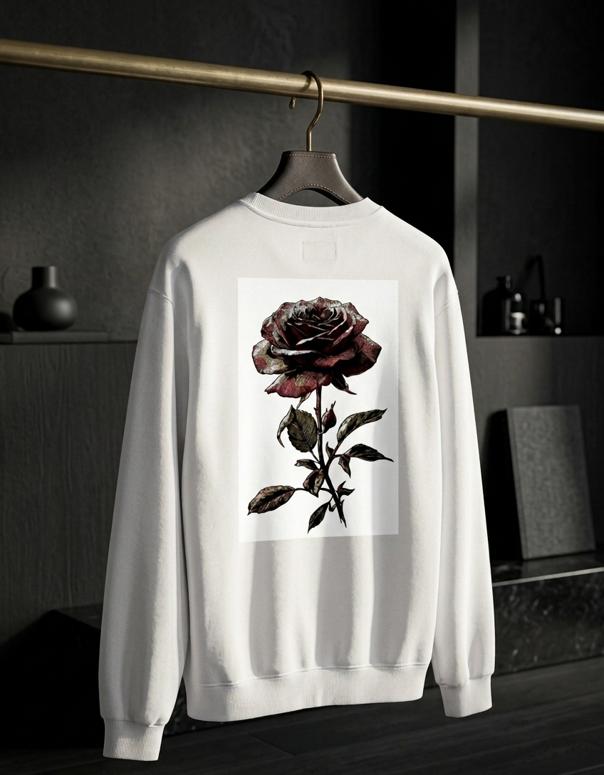 Rose white sweatshirt